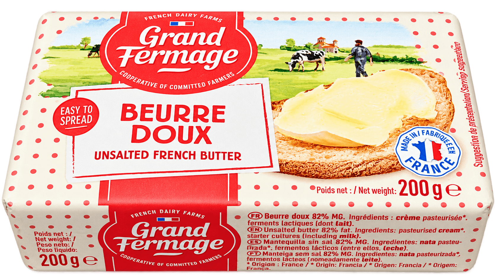 BEURRE DOUX GRAND FERMAGE 200G
