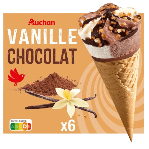 AUCHAN CONE VAN CHOC X6 415,2G