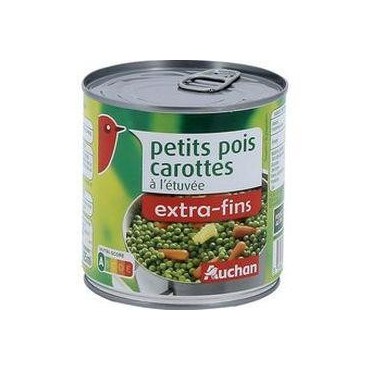 Auchan Petit Pois Carottes A L Etuvee Extra Fins 530 G