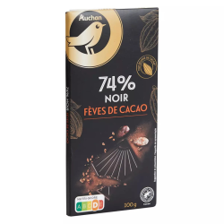 Auchan Gout Choco Noir 74%...