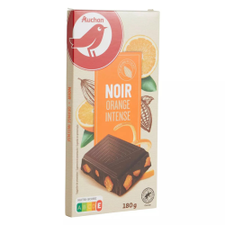 Auchan Choco Noir Orange 180G