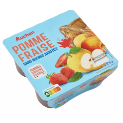 Auchan compote Pomme fraise...