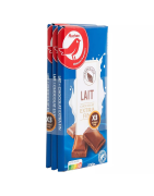 AUCHAN Tablette de chocolat au lait extra fin 3x100g