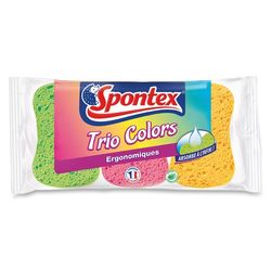 Eponge Tri couleur Spontex x3