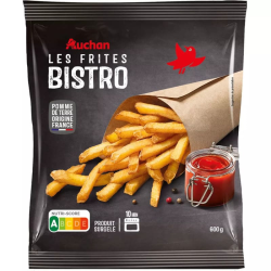 AUCHAN FRITES BISTROT 600G