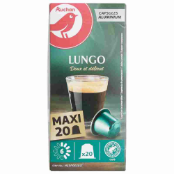 AUCHAN CAFE CAPS LUNGO 104G