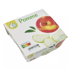 COMPOTE POMMES POUCE  4X100GRS