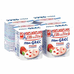 DESSERT LACTE  MON GREC FRAISE ELLE&VIRE 125G