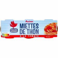 MIETTE THON TOMAT 3X80G AUCHAN