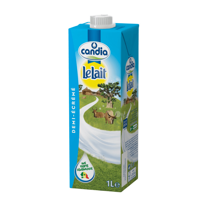 Candia lait 1/2 écrémé brique 1L
