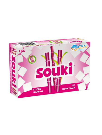 Souki sucre raffiné en morceaux boîte 1 kg